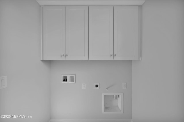 374 Sutton Dr, Ponte Vedra, FL 32081 - washroom featuring electric dryer hookup, cabinet space, and washer hookup