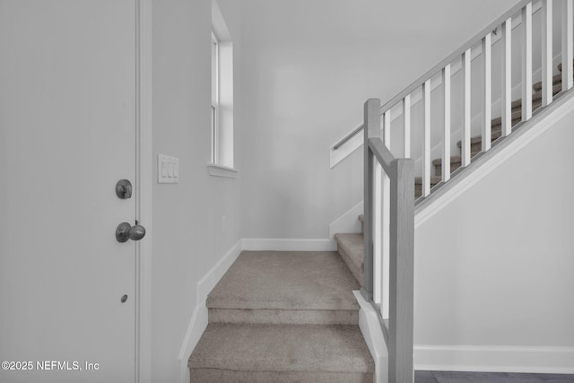 374 Sutton Dr, Ponte Vedra, FL 32081 - stairs with baseboards and carpet