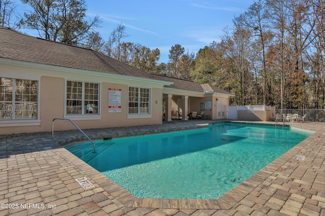 view of pool with a patio area