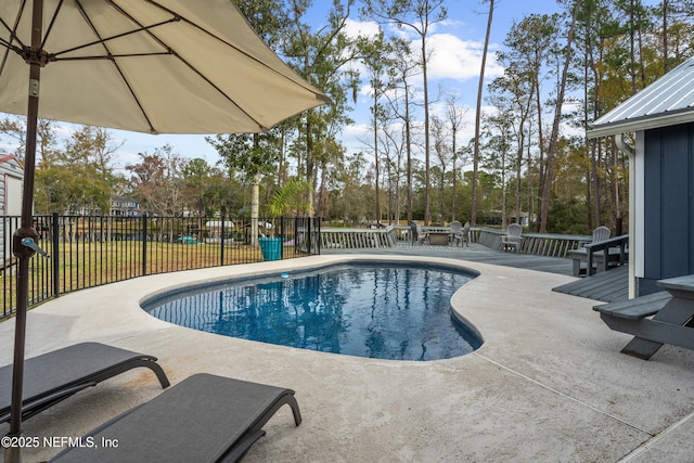 view of pool with a patio