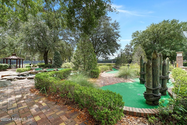 view of community featuring a gazebo