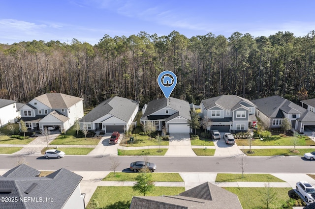 birds eye view of property