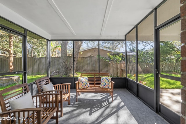 sunroom with a wealth of natural light