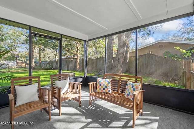 view of sunroom