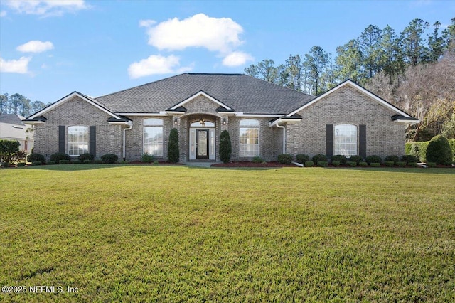 view of front of house with a front yard