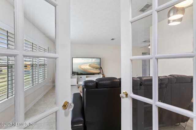 interior space featuring french doors