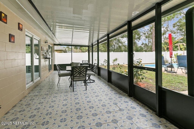 view of sunroom / solarium