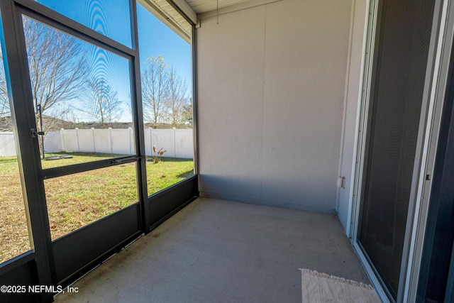 view of sunroom