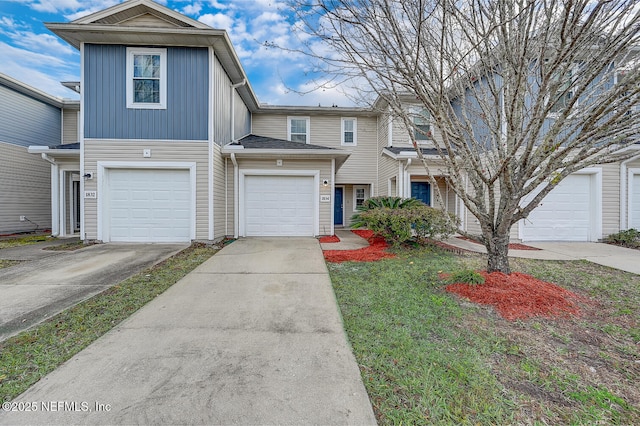 view of property with a garage