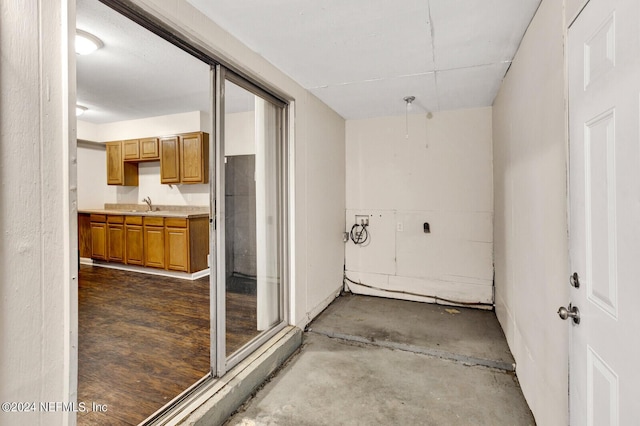 interior space featuring sink