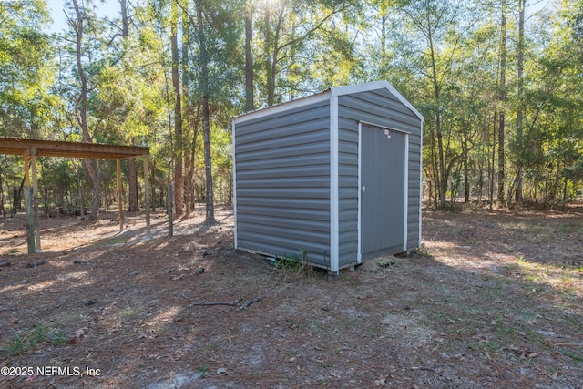 view of outdoor structure