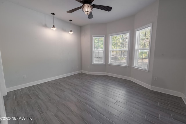 empty room with ceiling fan