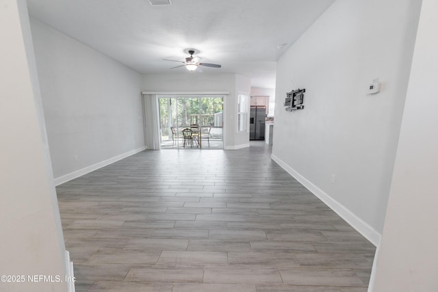 spare room featuring ceiling fan