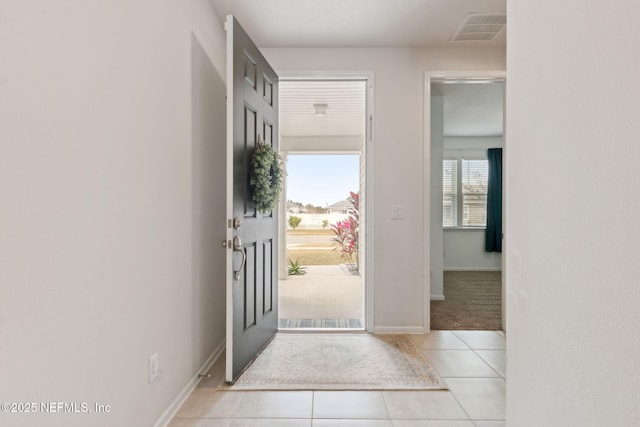 view of tiled foyer