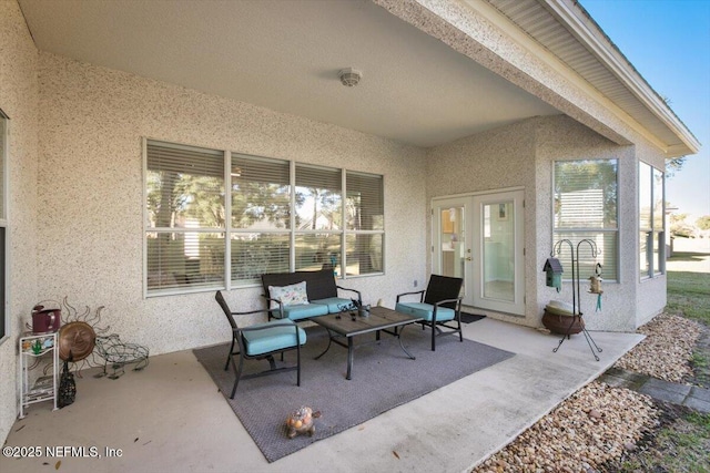 view of patio with an outdoor hangout area