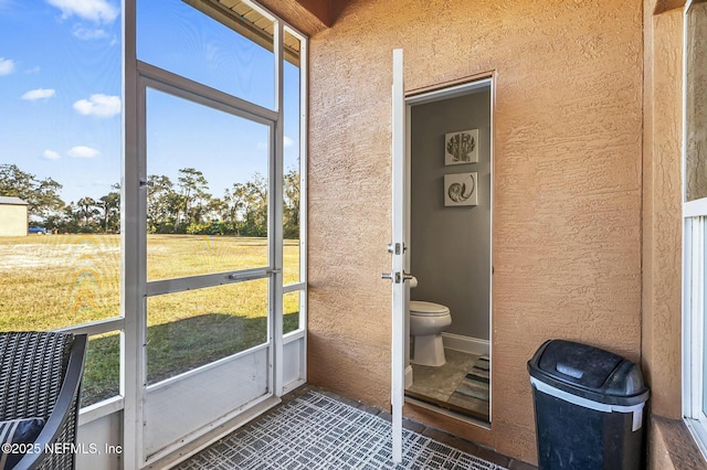 view of sunroom