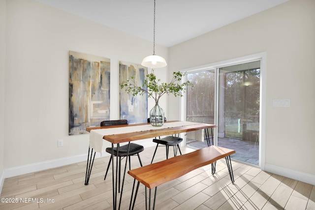 dining room featuring light wood-type flooring