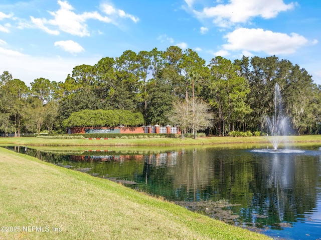 view of water feature