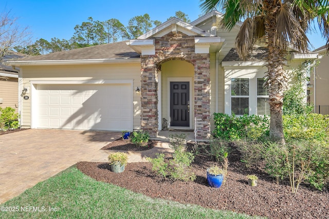 view of front of home featuring a garage