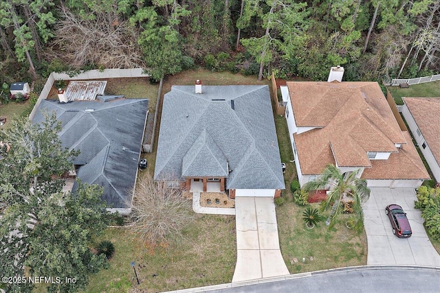 birds eye view of property