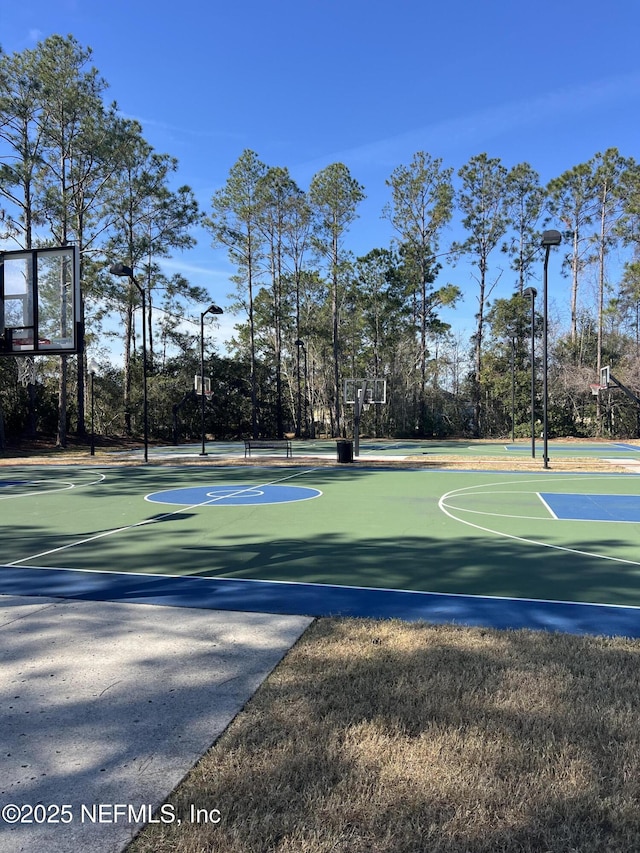 view of basketball court