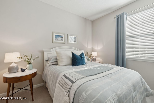 bedroom with carpet floors