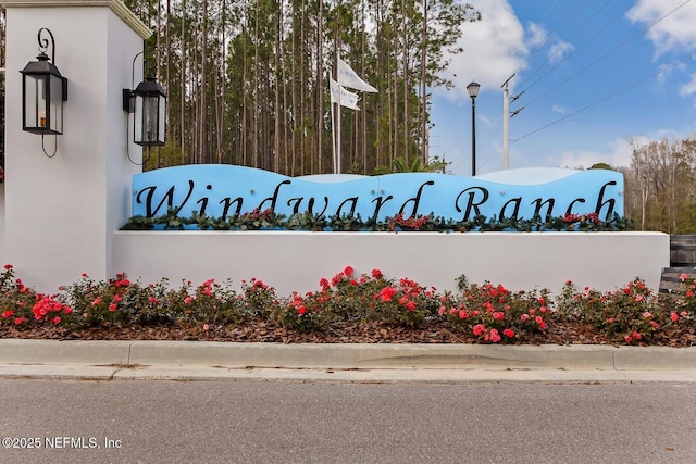 view of community sign