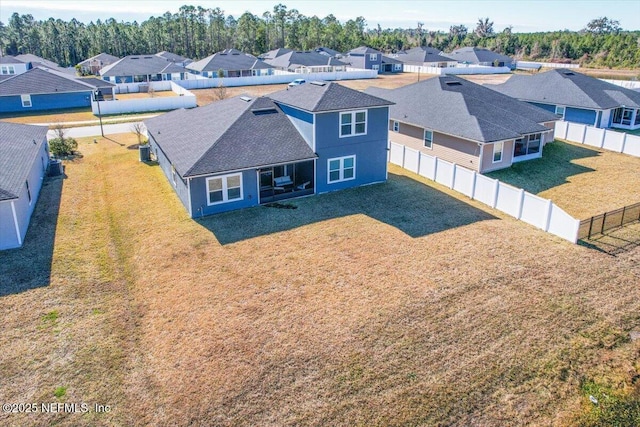 drone / aerial view featuring a residential view