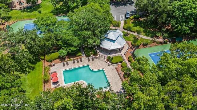 1814 Royal Fern Ln, Fleming Island, FL 32003 - drone / aerial view of a pool area