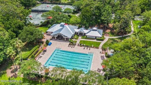 1814 Royal Fern Ln, Fleming Island, FL 32003 - aerial view of property and surrounding area with a pool