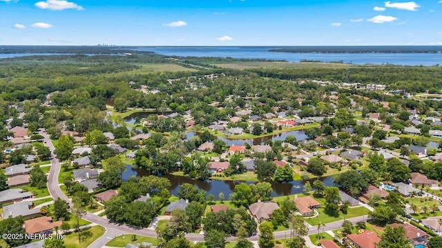 1814 Royal Fern Ln, Fleming Island, FL 32003 - aerial perspective of suburban area with a nearby body of water