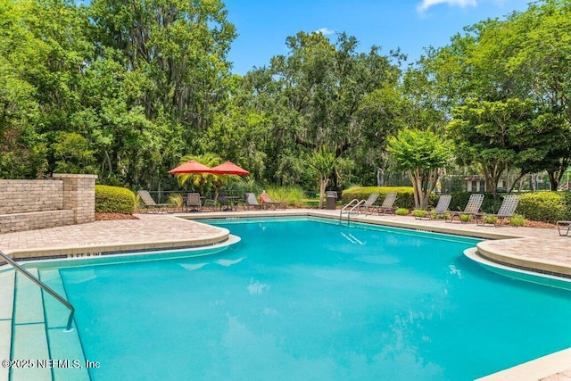 1814 Royal Fern Ln, Fleming Island, FL 32003 - community pool with view of scattered trees and a patio