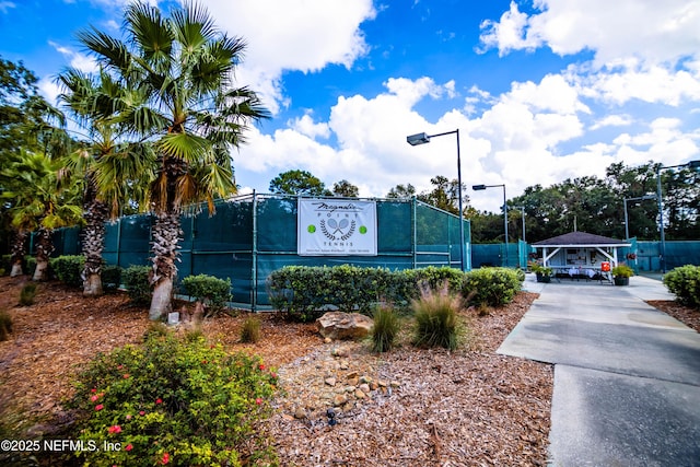 exterior space featuring fence