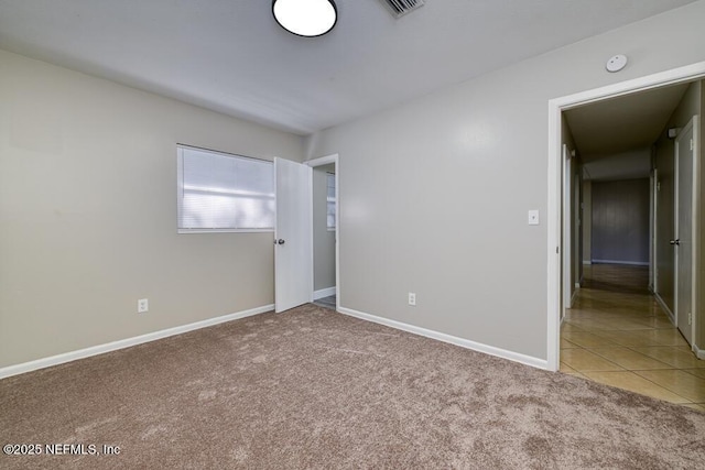 view of carpeted empty room