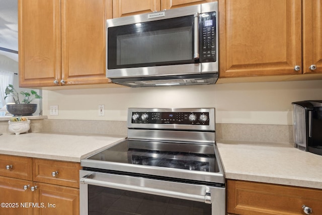 kitchen with appliances with stainless steel finishes