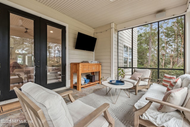 view of sunroom