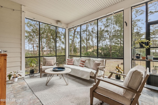 view of sunroom