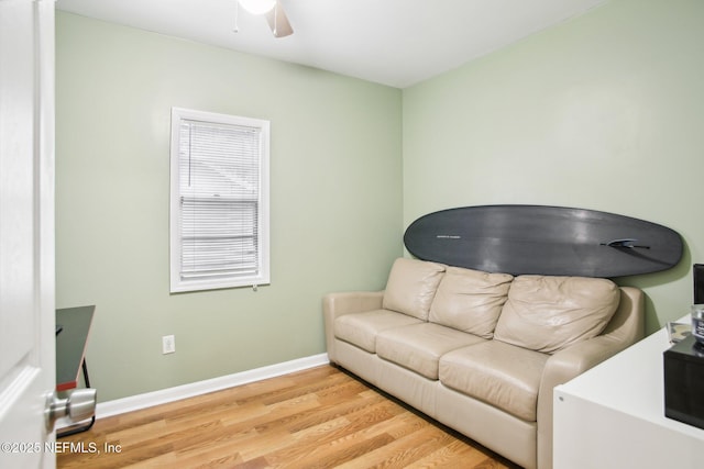 living room featuring light hardwood / wood-style flooring