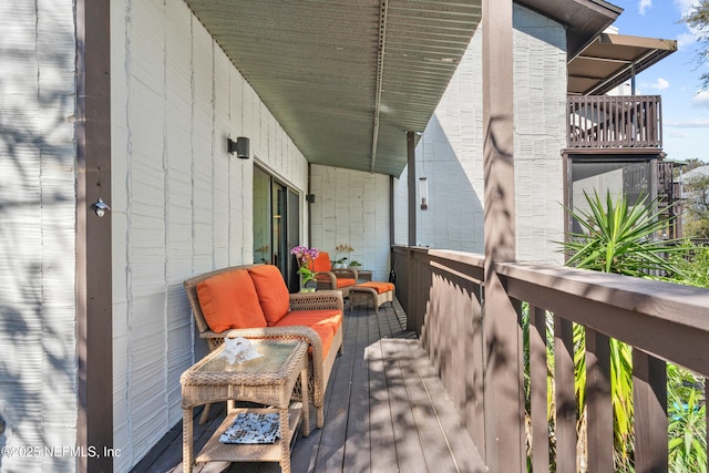 deck with outdoor lounge area