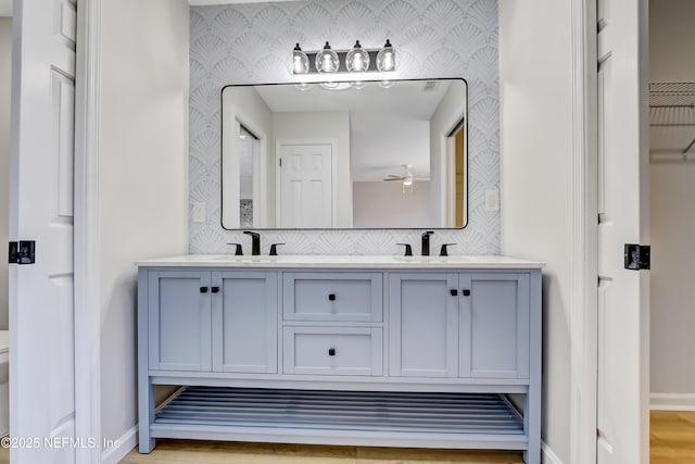 bathroom featuring vanity