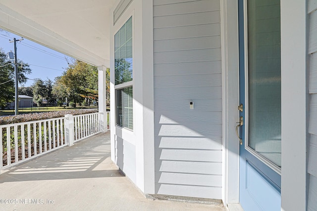 exterior space with a porch