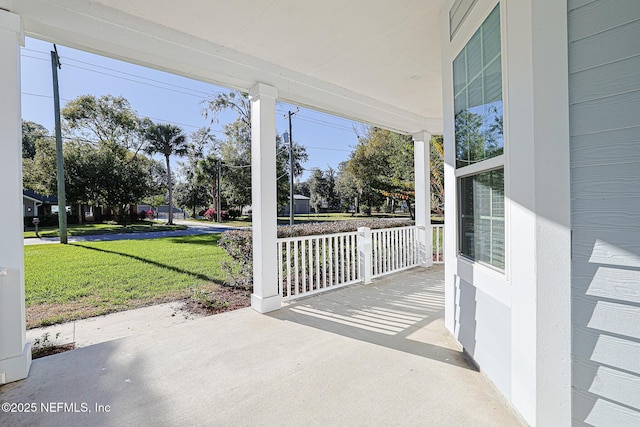 view of patio with covered porch