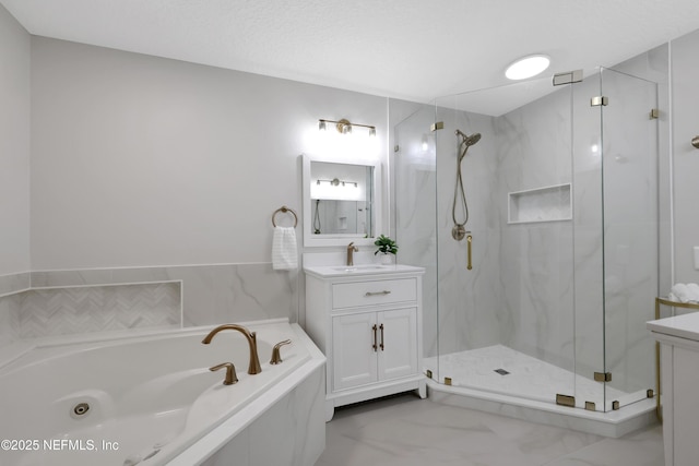 2003 Windjammer Ln, Saint Augustine, FL 32084 - bathroom featuring independent shower and bath and vanity