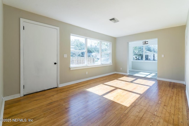 empty room featuring light hardwood / wood-style flooring