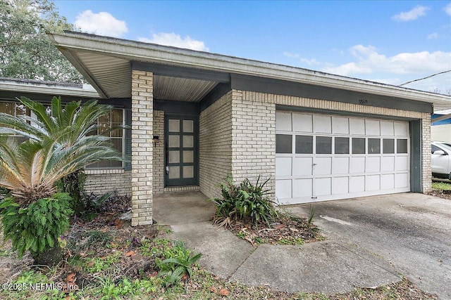 entrance to property with a garage