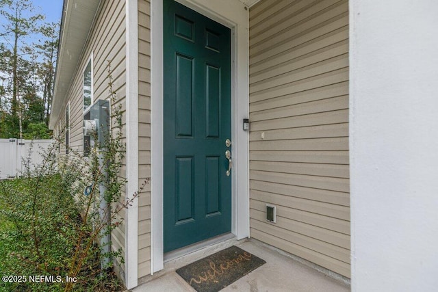 view of doorway to property