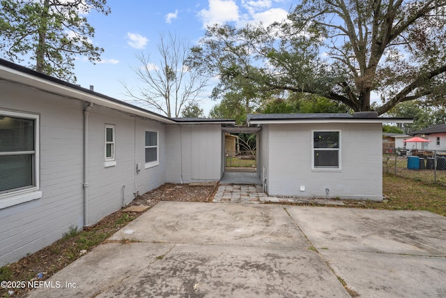 exterior space featuring a patio