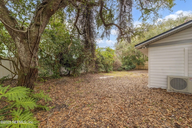 view of yard featuring ac unit