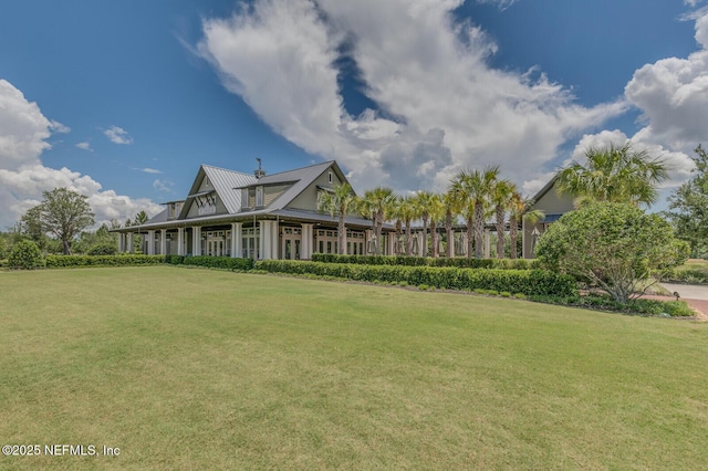 exterior space featuring a lawn