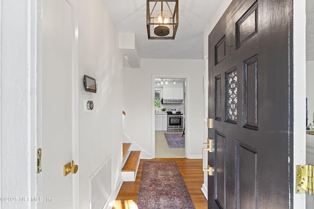 entrance foyer with wood-type flooring